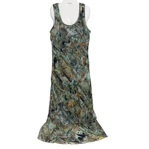 Sunny Girl Dress Womens XL Long Maxi Tropical Animals Birds Forest Fairy Boho